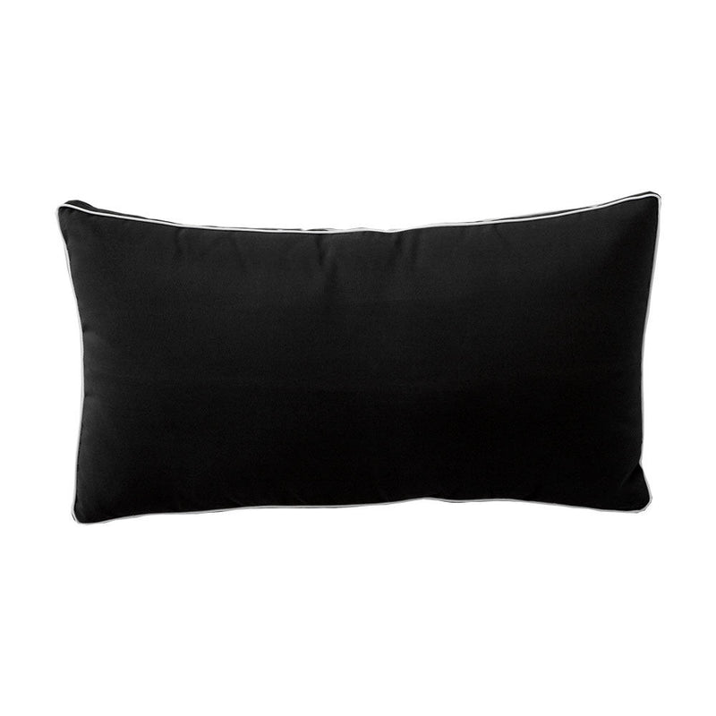 Style2 Crib Size 5PC Contrast Pipe Outdoor Daybed Mattress Cushion Bolster Pillow Slip Cover Complete Set AD109