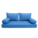 Style2 Crib Size 5PC Knife Edge Outdoor Daybed Mattress Cushion Bolster Pillow Slip Cover Complete Set AD102