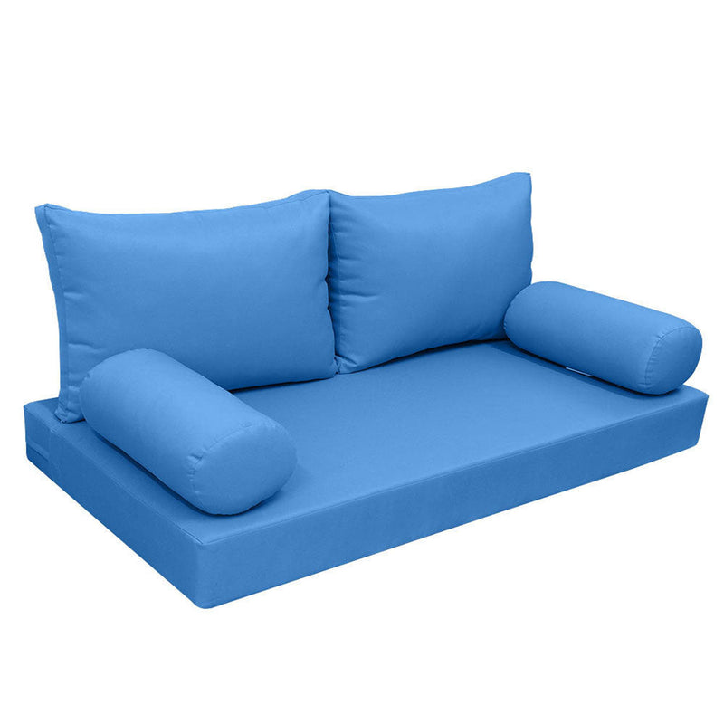 Style2 Crib Size 5PC Knife Edge Outdoor Daybed Mattress Cushion Bolster Pillow Slip Cover Complete Set AD102