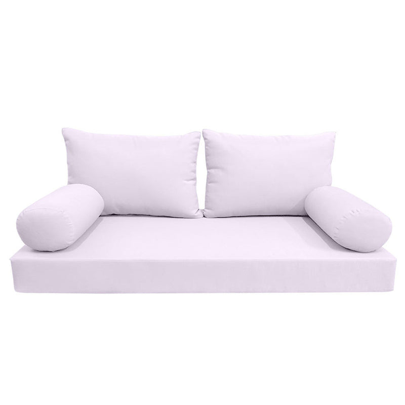 Style2 Crib Size 5PC Knife Edge Outdoor Daybed Mattress Cushion Bolster Pillow Slip Cover Complete Set AD107