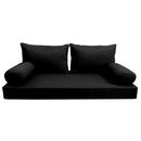 Style2 Crib Size 5PC Knife Edge Outdoor Daybed Mattress Cushion Bolster Pillow Slip Cover Complete Set AD109