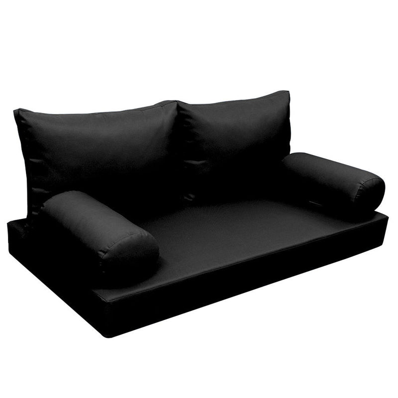 Style2 Crib Size 5PC Knife Edge Outdoor Daybed Mattress Cushion Bolster Pillow Slip Cover Complete Set AD109