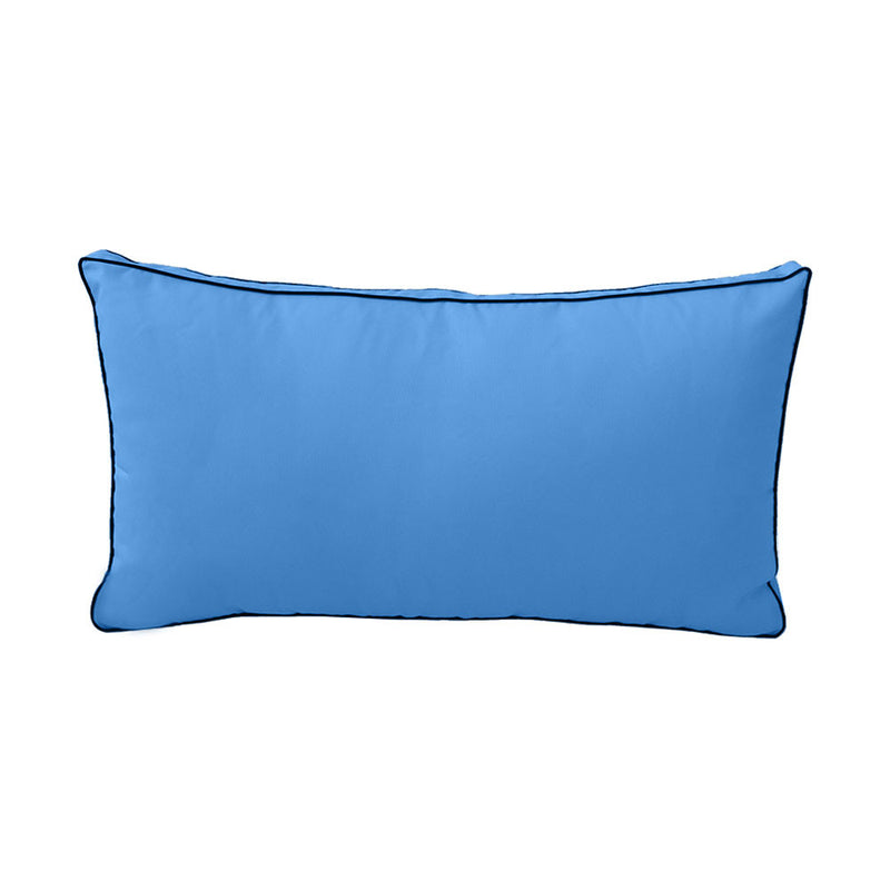 Style2 Full Size 5PC Contrast Pipe Outdoor Daybed Mattress Cushion Bolster Pillow Slip Cover Complete Set AD102