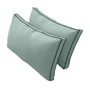 Style2 Full Size 5PC Contrast Pipe Outdoor Daybed Mattress Cushion Bolster Pillow Slip Cover Complete Set AD002