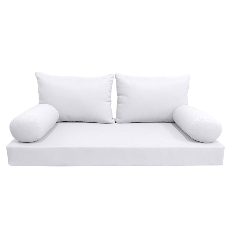 Style2 Full Size 5PC Knife Edge Outdoor Daybed Mattress Cushion Bolster Pillow Slip Cover Complete Set AD105
