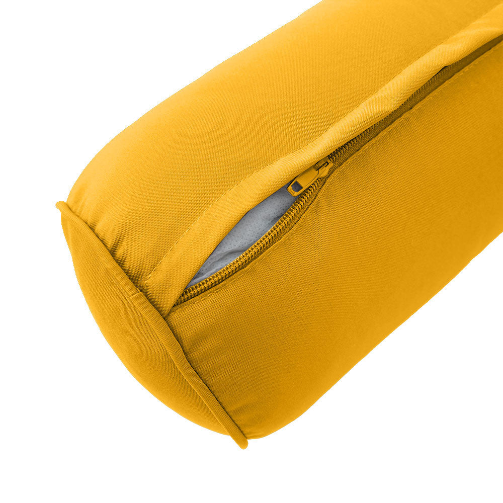 Style2 Full Size 5PC Pipe Outdoor Daybed Mattress Cushion Bolster Pillow Slip Cover Complete Set AD108