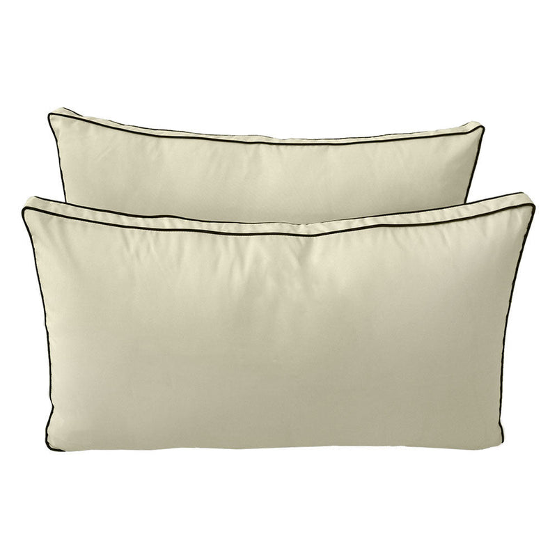 Style2 Queen Size 5PC Contrast Pipe Outdoor Daybed Mattress Cushion Bolster Pillow Slip Cover Complete Set AD005