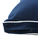 Style2 Queen Size 5PC Contrast Pipe Outdoor Daybed Mattress Cushion Bolster Pillow Slip Cover Complete Set AD101