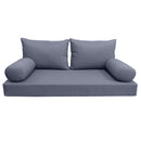 Modern outdoor daybed cushion set with two bolsters and two pillows, ideal for patio, porch, or indoor lounge spaces. — cover only