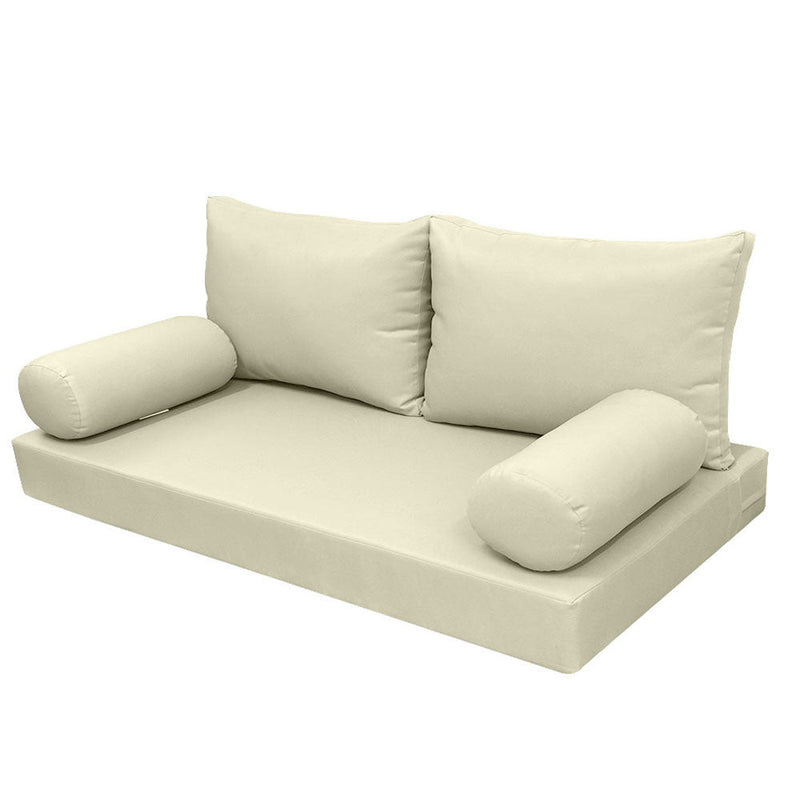Style2 Queen Size 5PC Knife Edge Outdoor Daybed Mattress Cushion Bolster Pillow Slip Cover Complete Set AD005