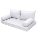 Style2 Queen Size 5PC Knife Edge Outdoor Daybed Mattress Cushion Bolster Pillow Slip Cover Complete Set AD105