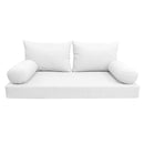Style2 Queen Size 5PC Knife Edge Outdoor Daybed Mattress Cushion Bolster Pillow Slip Cover Complete Set AD106