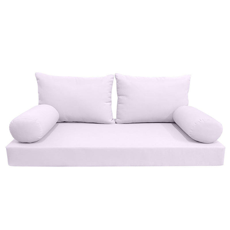 Style2 Queen Size 5PC Knife Edge Outdoor Daybed Mattress Cushion Bolster Pillow Slip Cover Complete Set AD107