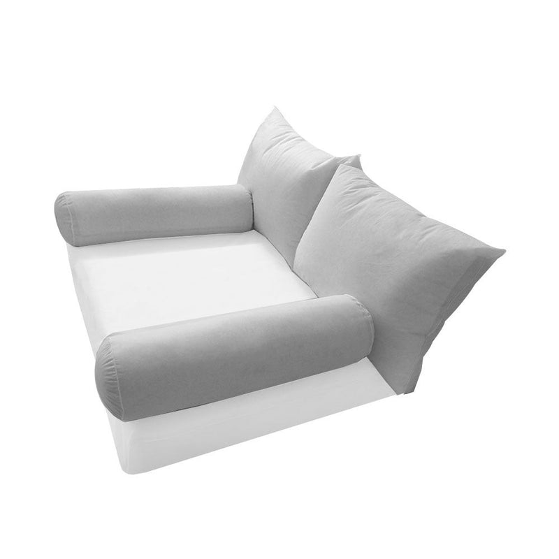 STYLE 2 QUEEN SIZE Pillow & Bolster Cushion Polyester Fiberfill Inserts for Outdoor Indoor Daybed Porch Swing Bed | INSERT ONLY |