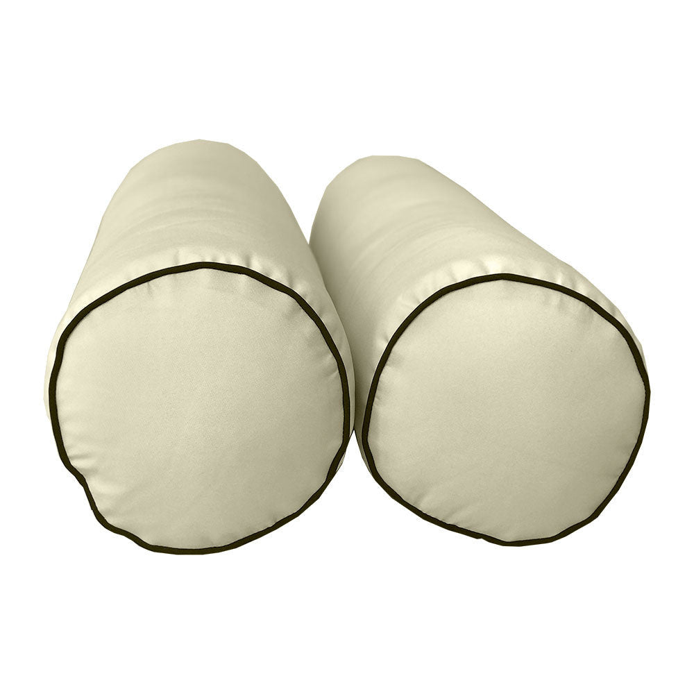 Style2 Twin Size 5PC Contrast Pipe Outdoor Daybed Mattress Cushion Bolster Pillow Slip Cover Complete Set AD005