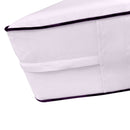 Style2 Twin Size 5PC Contrast Pipe Outdoor Daybed Mattress Cushion Bolster Pillow Slip Cover Complete Set AD107