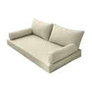 Style2 Twin Size 5PC Pipe Outdoor Daybed Mattress Cushion Bolster Pillow Slip Cover Complete Set AD005