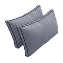 Style2 Twin-XL Size 5PC Contrast Pipe Outdoor Daybed Mattress Cushion Bolster Pillow Slip Cover Complete Set AD001