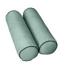 Style2 Twin-XL Size 5PC Contrast Pipe Outdoor Daybed Mattress Cushion Bolster Pillow Slip Cover Complete Set AD002