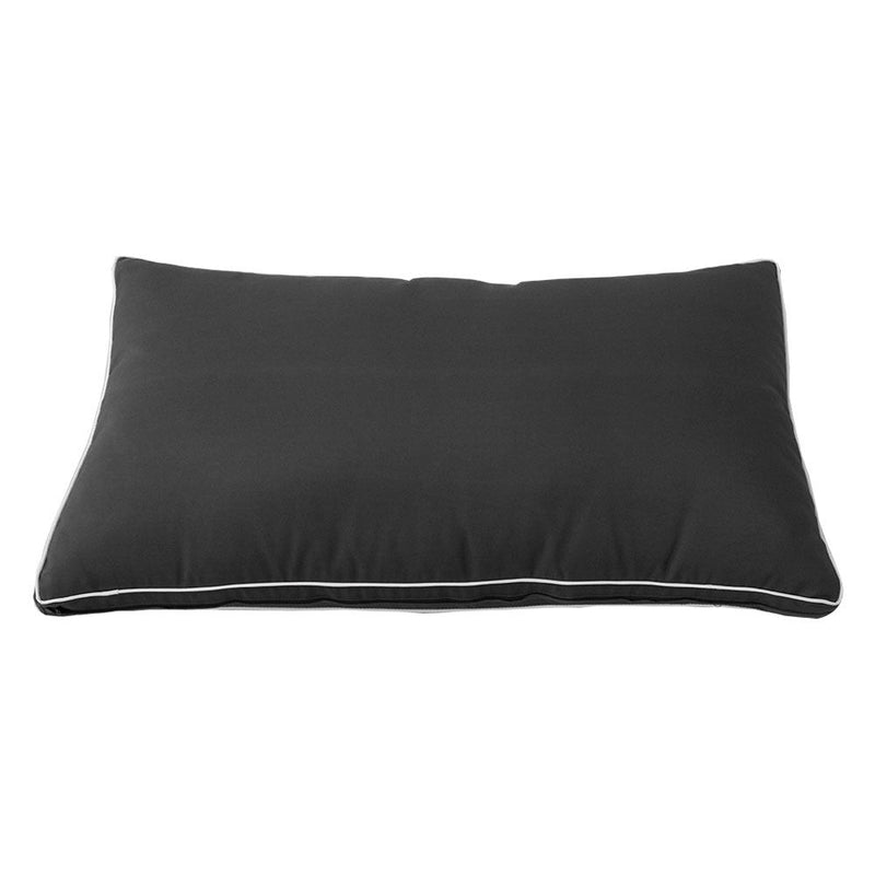 Style2 Twin-XL Size 5PC Contrast Pipe Outdoor Daybed Mattress Cushion Bolster Pillow Slip Cover Complete Set AD003