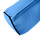 Style2 Twin-XL Size 5PC Contrast Pipe Outdoor Daybed Mattress Cushion Bolster Pillow Slip Cover Complete Set AD102