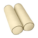 Style2 Twin-XL Size 5PC Contrast Pipe Outdoor Daybed Mattress Cushion Bolster Pillow Slip Cover Complete Set AD103