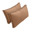 Style2 Twin-XL Size 5PC Contrast Pipe Outdoor Daybed Mattress Cushion Bolster Pillow Slip Cover Complete Set AD104