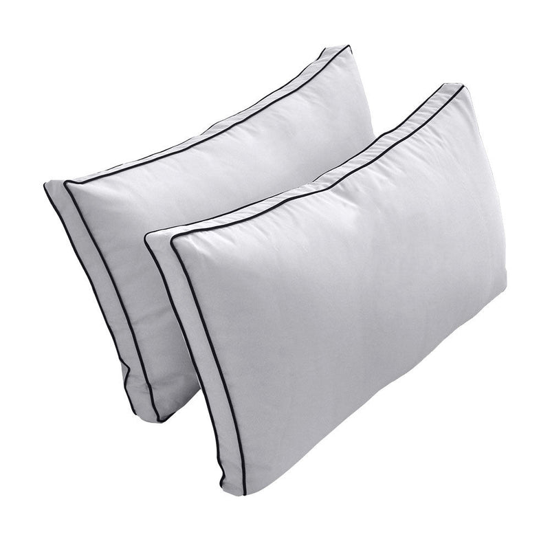 Style2 Twin-XL Size 5PC Contrast Pipe Outdoor Daybed Mattress Cushion Bolster Pillow Slip Cover Complete Set AD105