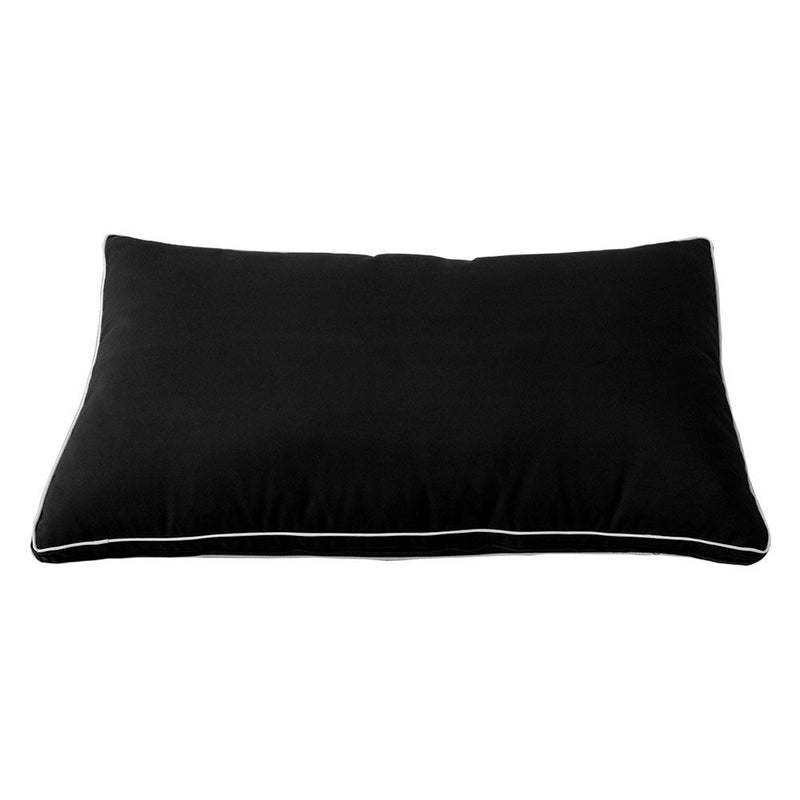 Style2 Twin-XL Size 5PC Contrast Pipe Outdoor Daybed Mattress Cushion Bolster Pillow Slip Cover Complete Set AD109