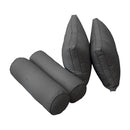 Style2 Twin-XL Size 5PC Pipe Outdoor Daybed Mattress Cushion Bolster Pillow Slip Cover Complete Set AD003