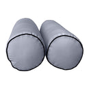 STYLE 3 - Mattress & Pillow Bolster Cushion for Outdoor Indoor Daybed Porch Swing Bed Contrast Trim Crib Size AD001 | COVERS ONLY |