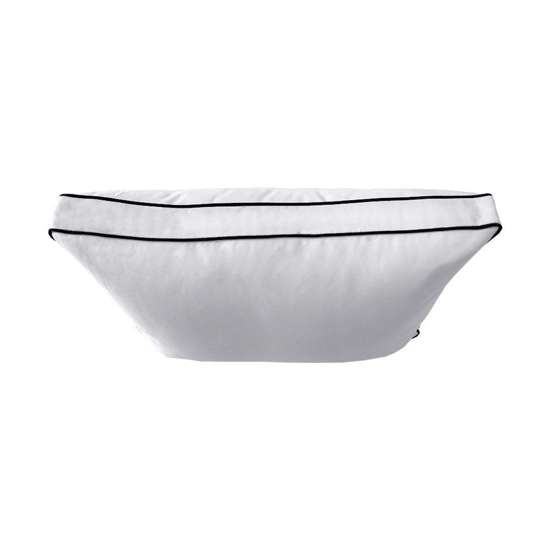 Style3 Crib Size 6PC Contrast Pipe Outdoor Daybed Mattress Cushion Bolster Pillow Slip Cover Complete Set AD105