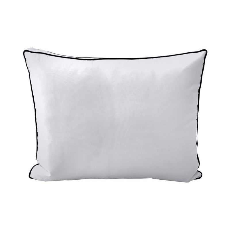 Style3 Crib Size 6PC Contrast Pipe Outdoor Daybed Mattress Cushion Bolster Pillow Slip Cover Complete Set AD105