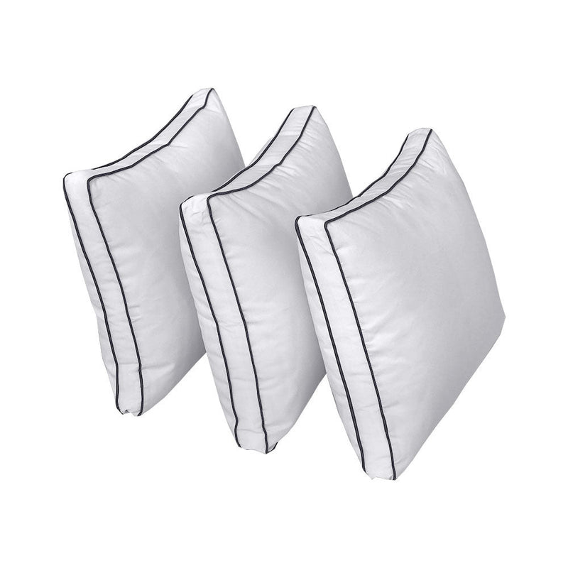 Style3 Crib Size 6PC Contrast Pipe Outdoor Daybed Mattress Cushion Bolster Pillow Slip Cover Complete Set AD105