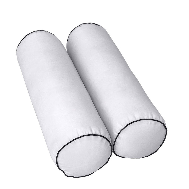 Style3 Crib Size 6PC Contrast Pipe Outdoor Daybed Mattress Cushion Bolster Pillow Slip Cover Complete Set AD105