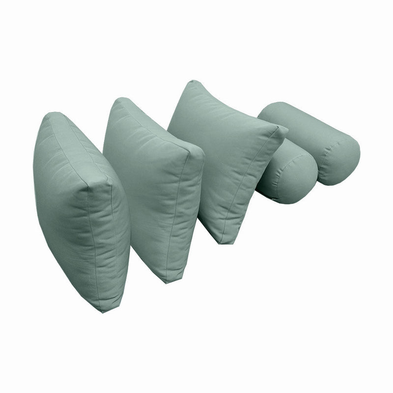 Style3 Crib Size 6PC Knife Edge Outdoor Daybed Mattress Cushion Bolster Pillow Slip Cover Complete Set AD002