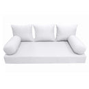 Style3 Crib Size 6PC Knife Edge Outdoor Daybed Mattress Cushion Bolster Pillow Slip Cover Complete Set AD105