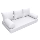 Style3 Crib Size 6PC Knife Edge Outdoor Daybed Mattress Cushion Bolster Pillow Slip Cover Complete Set AD105