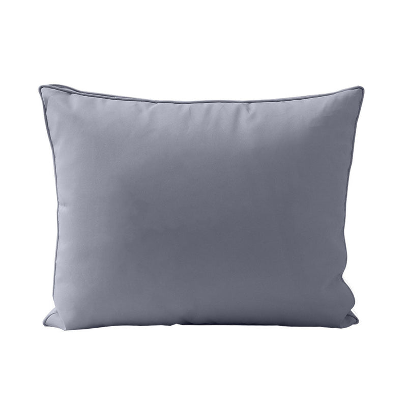 STYLE 3 - Mattress & Pillow Bolster Cushion for Outdoor Indoor Daybed Porch Swing Bed Piped Trim Crib Size AD001 | COVERS ONLY |
