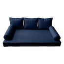 Style3 Crib Size 6PC Pipe Outdoor Daybed Mattress Cushion Bolster Pillow Slip Cover Complete Set AD101