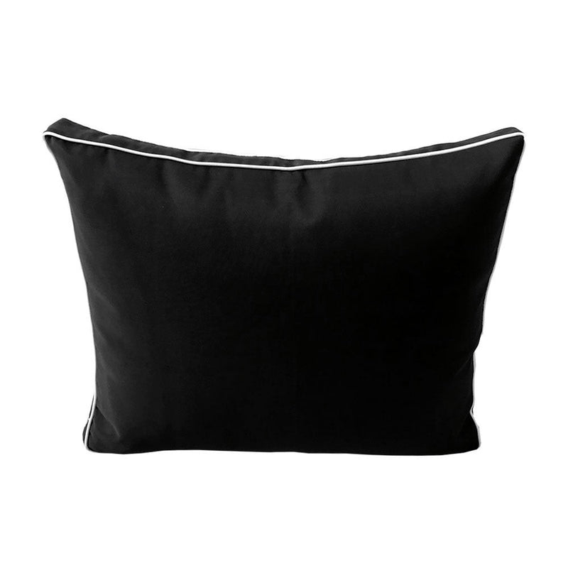 Style3 Full Size 6PC Contrast Pipe Outdoor Daybed Mattress Cushion Bolster Pillow Slip Cover Complete Set AD109