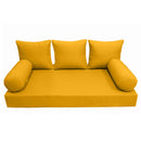 Style3 Full Size 6PC Knife Edge Outdoor Daybed Mattress Cushion Bolster Pillow Slip Cover Complete Set AD108