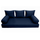 Style3 Queen Size 6PC Knife Edge Outdoor Daybed Mattress Cushion Bolster Pillow Slip Cover Complete Set AD101