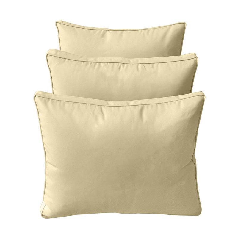 Style3 Queen Size 6PC Pipe Outdoor Daybed Mattress Cushion Bolster Pillow Slip Cover Complete Set AD103