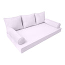 Style3 Queen Size 6PC Pipe Outdoor Daybed Mattress Cushion Bolster Pillow Slip Cover Complete Set AD107
