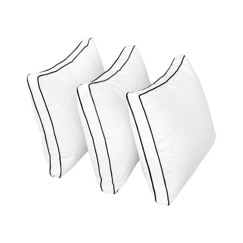 Style3 Twin Size 6PC Contrast Pipe Outdoor Daybed Mattress Cushion Bolster Pillow Slip Cover Complete Set AD106
