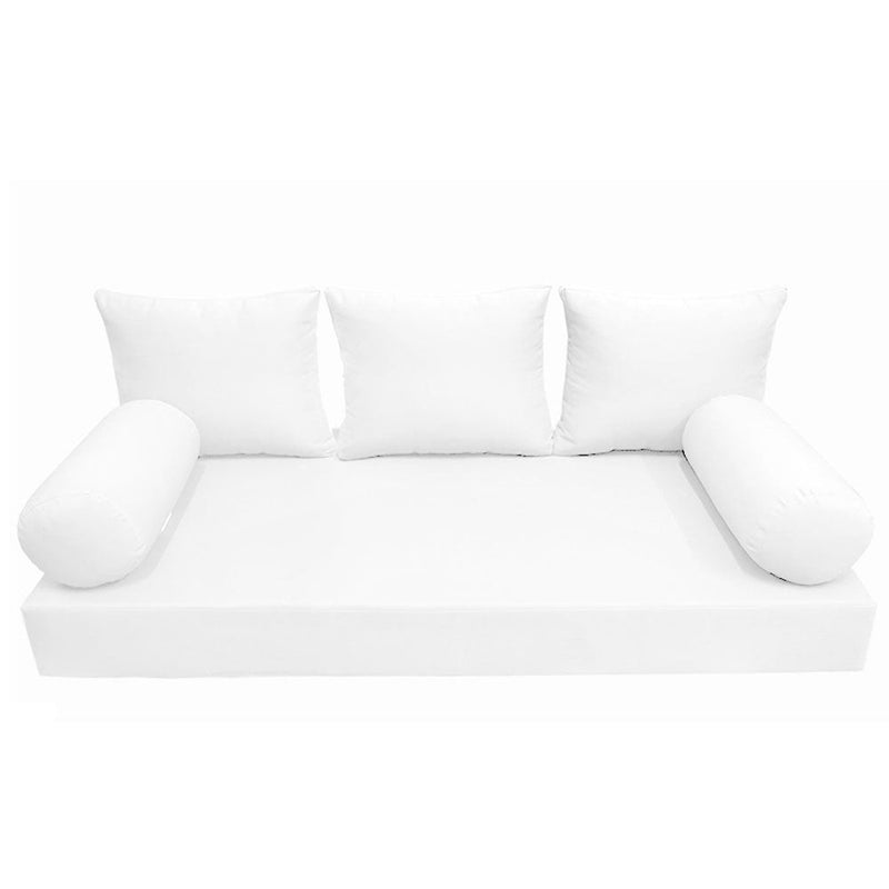 Style3 Twin Size 6PC Knife Edge Outdoor Daybed Mattress Cushion Bolster Pillow Slip Cover Complete Set AD106
