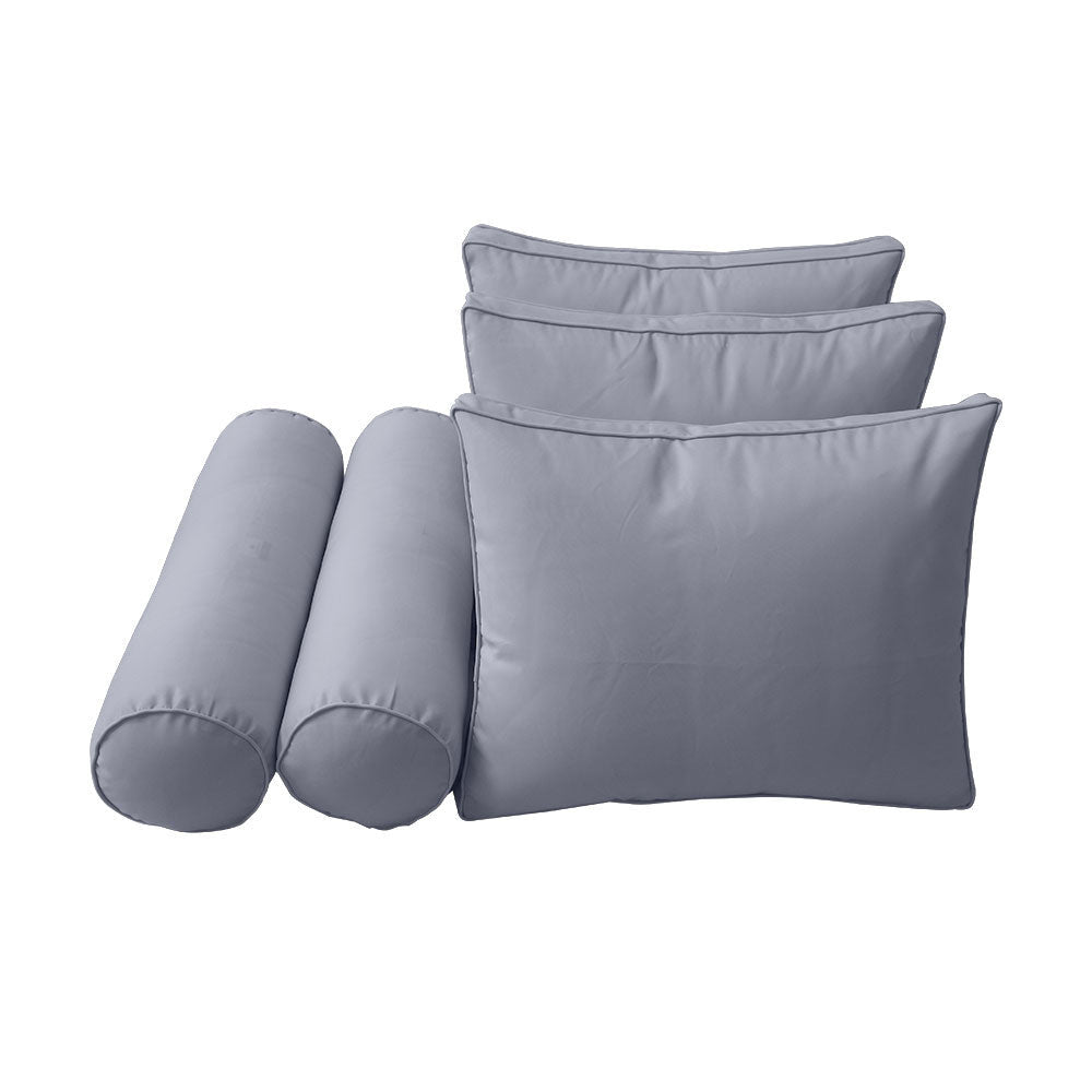 Style3 Twin Size 6PC Pipe Outdoor Daybed Mattress Cushion Bolster Pillow Slip Cover Complete Set AD001