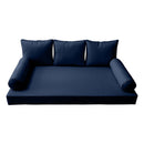 Style3 Twin Size 6PC Pipe Outdoor Daybed Mattress Cushion Bolster Pillow Slip Cover Complete Set AD101