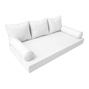 Style3 Twin Size 6PC Pipe Outdoor Daybed Mattress Cushion Bolster Pillow Slip Cover Complete Set AD106